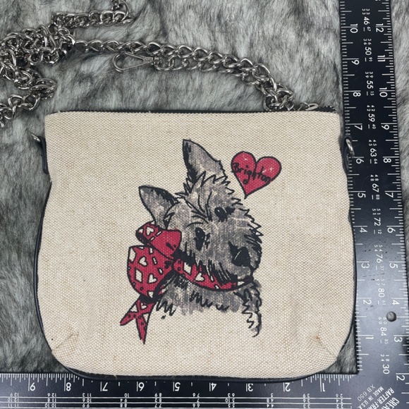 Brighton Cream-Colored Canvas Scottie Dog Crossbody Bag - Picture 10 of 13